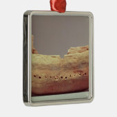 高い船尾機甲板が付いているボートのモデル メタルオーナメント (右)