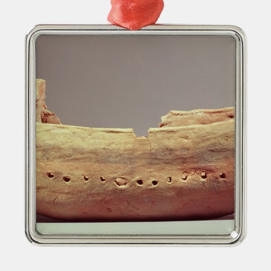 高い船尾機甲板が付いているボートのモデル メタルオーナメント (正面)