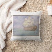 高い船舶用水色 クッション (ブランケット)