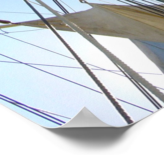 高い船舶索具 ポスター (角)