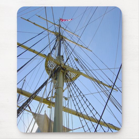高い船舶索具 マウスパッド (正面)