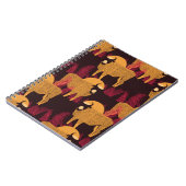 高い草のシームレスなパターンのフィールドでのバイソン ノートブック (左側)