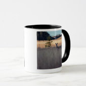 高い草の分野のシカ マグカップ (正面右)