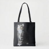 高い虎猫 トートバッグ (正面)