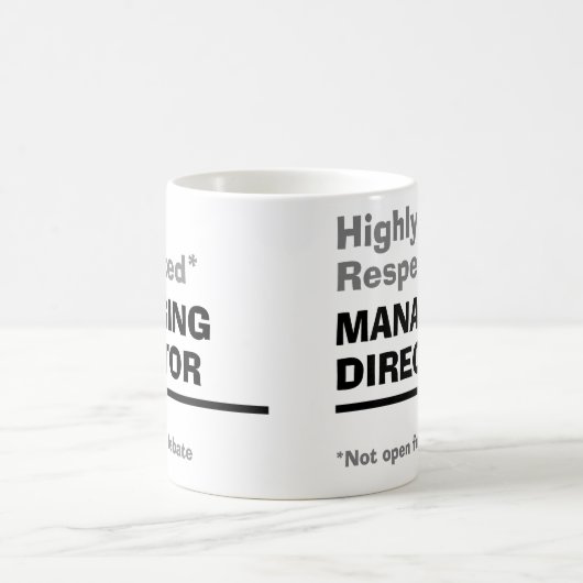 高い評価を受けている専務取締役 コーヒーマグカップ (中央)