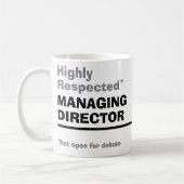 高い評価を受けている専務取締役 コーヒーマグカップ (左)