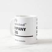 高い評価を受ける企業ボス コーヒーマグカップ (正面左)