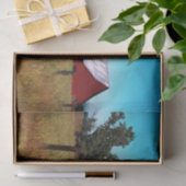 高い赤と緑の草の中のカリフォルニアの小屋 薄葉紙 (ギフト)