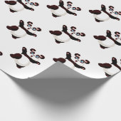 高い蹴るパンダくまの漫画 ラッピングペーパー (角)