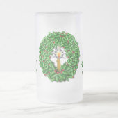 高い軽いクリスマスによって曇らされるマグの夜 フロストグラスビールジョッキ (中央)