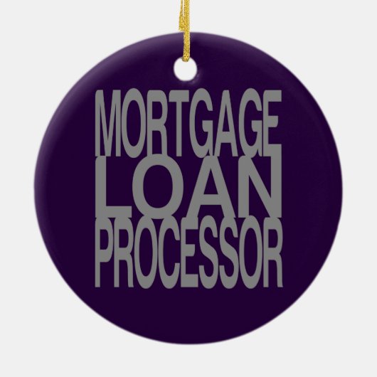 高い銀製の文字の住宅ローンプロセッサ セラミックオーナメント (裏面)