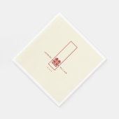 高い長方形の二重の中国の幸福結婚の スタンダードランチョンナプキン (角)