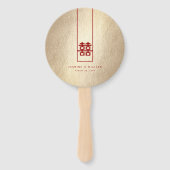 高い長方形の二重の中国の幸福結婚の ハンドファン (正面)