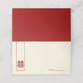 高い長方形の二重の中国の幸福結婚の プレイスカード (外部開封)