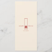 高い長方形の二重の中国の幸福結婚の メニュー (裏面)