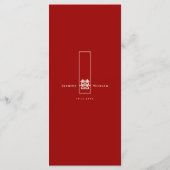 高い長方形の二重の中国の幸福結婚の メニュー (裏面)