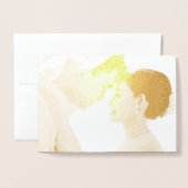 高い長方形の二重の中国の幸福結婚の 箔カード (裏面封筒付き)