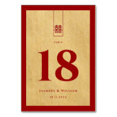 高い長方形ダブル西ゴールデン結婚中国のズ テーブルナンバー (正面)