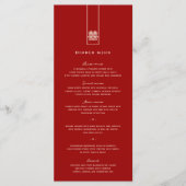 高い長方形中国の二重の幸福結婚の メニュー (正面)