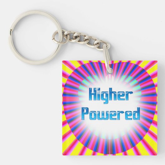 高い電力鮮やか量 キーホルダー (正面)