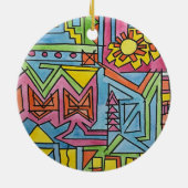 高い非お洒落幾何モダン芸術 セラミックオーナメント (裏面)