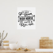 高い馬を降りて乗り実在ろ！ ポスター (キッチン)