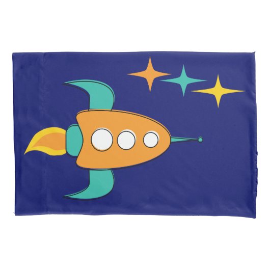 高い50年代 – 宇宙時代枕カバー 枕カバー (正面左)