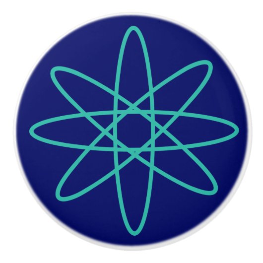 高い50年代 – 緑の原子 セラミックノブ (正面)