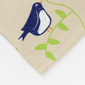 高い50年代 – 2つの青い鳥のフリーススロー フリースブランケット (角)