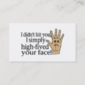 高いFivedあなたの顔 名刺 (裏面)