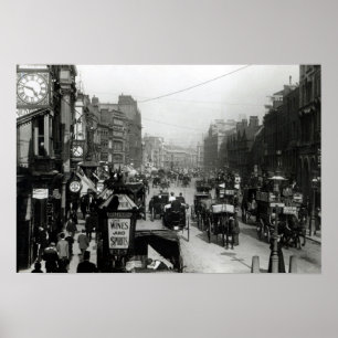 高いHolborn、ロンドン、c.1890 ポスター
