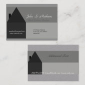 高いHousetopの屋根のモダンな家の黒の灰色 名刺 (正面/裏面)