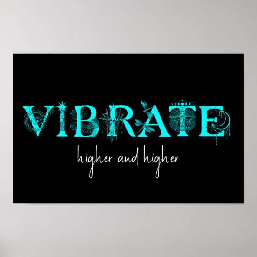 高いLotusドラゴンフライ月の芸術を振動させる ポスター (正面)