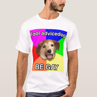 高いres "愚か者アドバイス犬" tシャツ