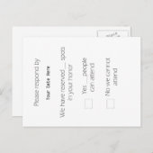 高いRSVPポストカード インビテーションポストカード (正面/裏面)