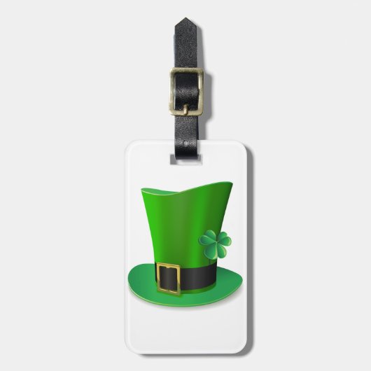 高いSt patricks dayの帽子の荷物のラベル ラゲッジタグ (正面縦)