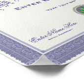 高おもしろい校卒業証書 ポスター (角)