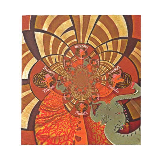 高お洒落さ:美しいキラおもしろいフアフリカ ノートパッド (正面)