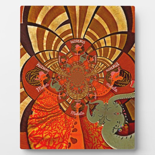 高お洒落さ：美しいキラおもしろいフアフリカ フォトプラーク (正面)