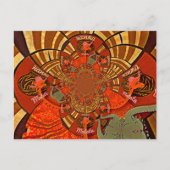 高お洒落さ:美しいキラおもしろいフアフリカ ポストカード (正面)