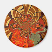 高お洒落さ:美しいキラおもしろいフアフリカ マグネット (正面)