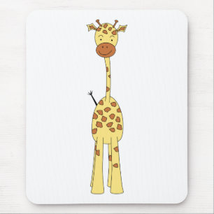 高くかわいいキリン。 漫画動物 マウスパッド