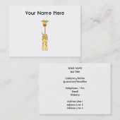 高くかわいいキリン。 漫画動物 名刺 (正面/裏面)