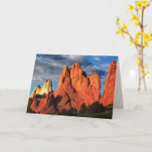 高くそびえる山々、神々の庭空白の内 カード (黄色い花)