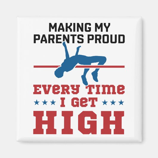 高くなるたびに高いジャンプを記録 マグネット (正面)