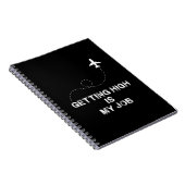 高くなるのが私の仕事 – 飛行機のミーム ノートブック (右側)