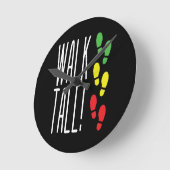高く歩く ラウンド壁時計 (傾斜)