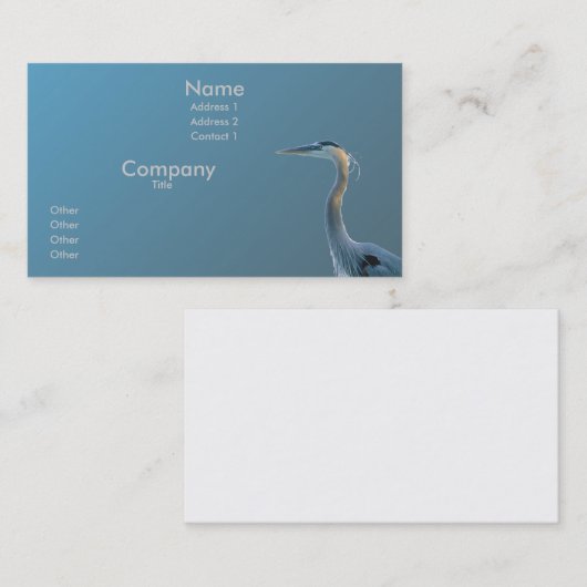 高く立つ素晴らしい青 名刺 (正面/裏面)