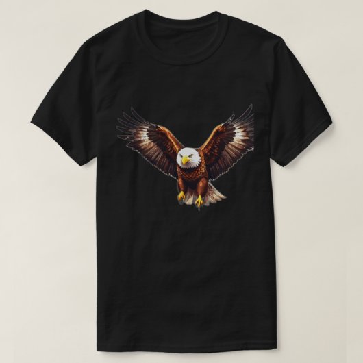 高く舞い上がり、強く留まる – はっきりしたイーグル感動的 Tシャツ (デザイン正面)