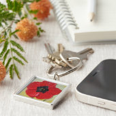 高く赤いケシII Keychain キーホルダー (側面)